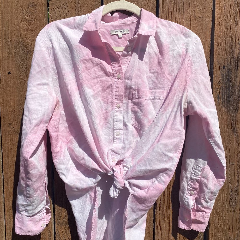 Madewell Tie Dye Buttondown, Size Small